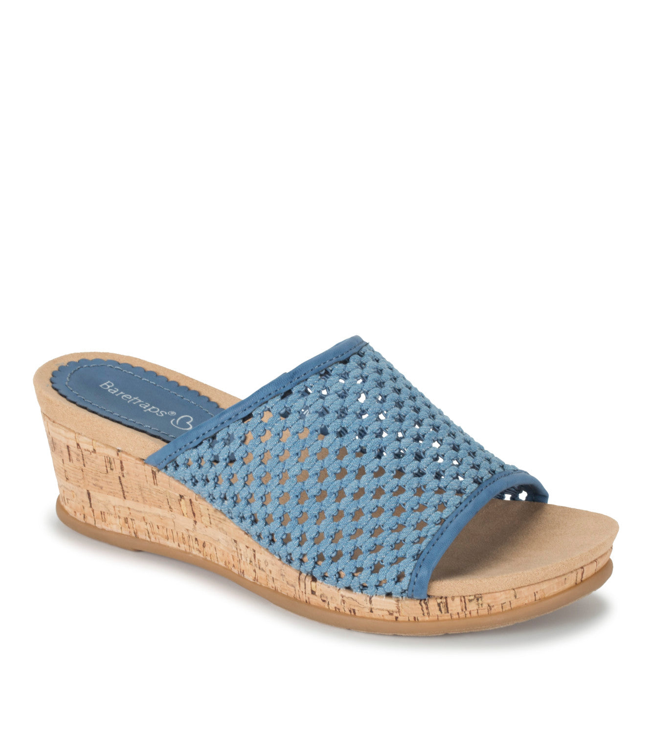 Flossey Wedge Slide Sandal - Light Blue (BT29746)