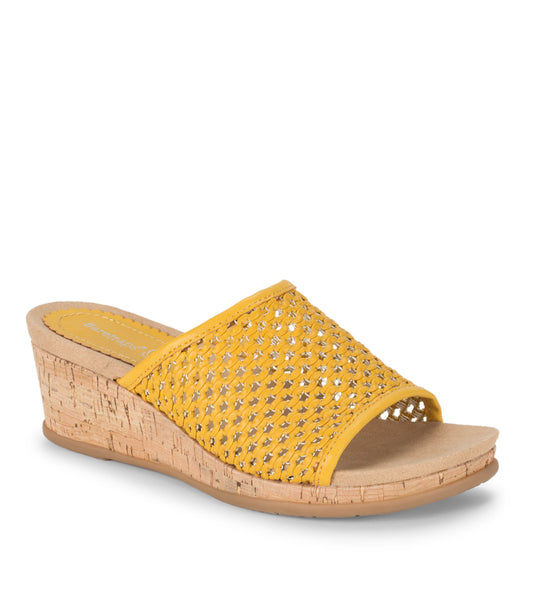 Flossey Wedge Slide Sandal - Mellow Yellow (BT29749)