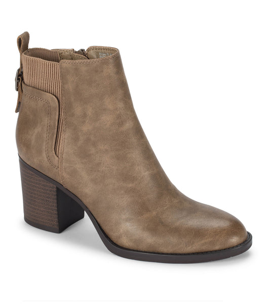 Rhoslyn Block Heel Bootie - Taupe (BT29474)