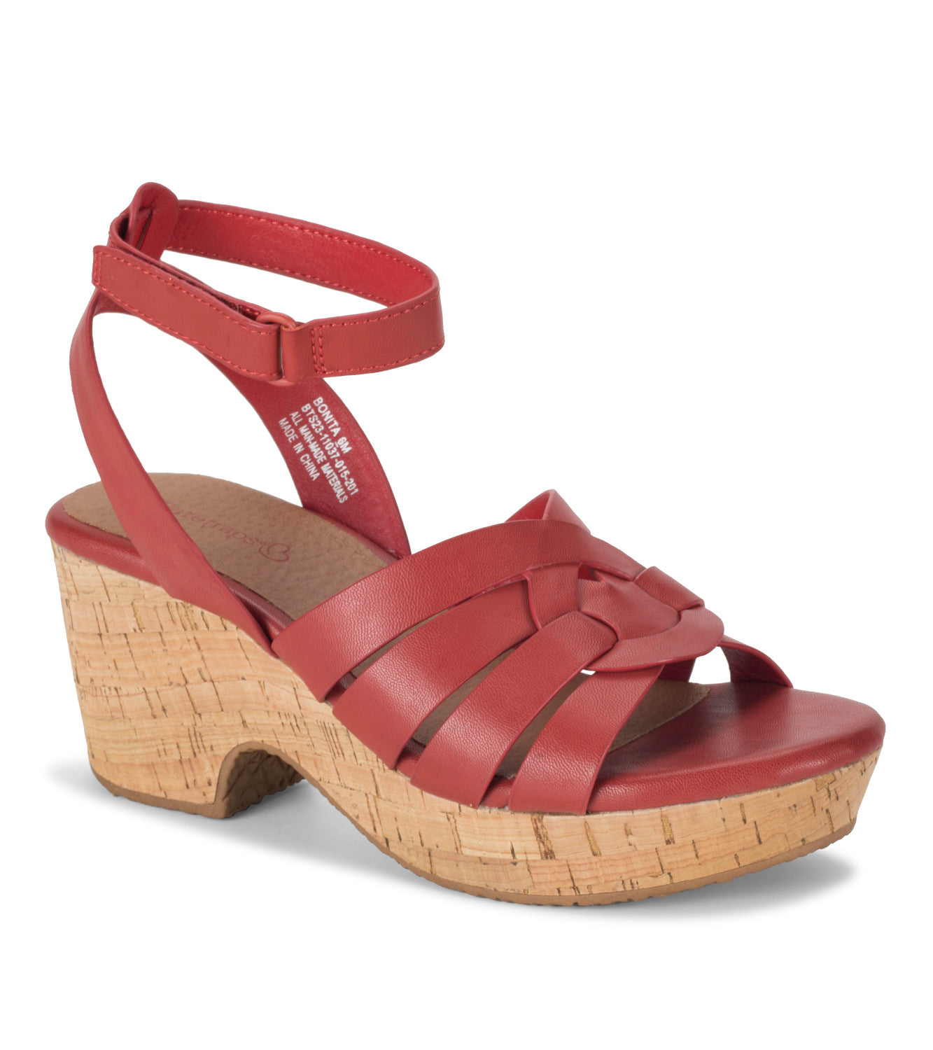 Bonita Wedge Sandal - Red (BT29654)