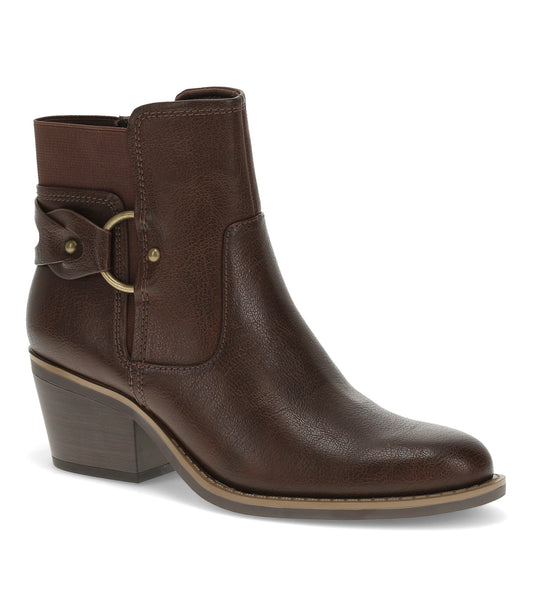 Luella Block Heel Bootie - Dark Brown (BT30955)