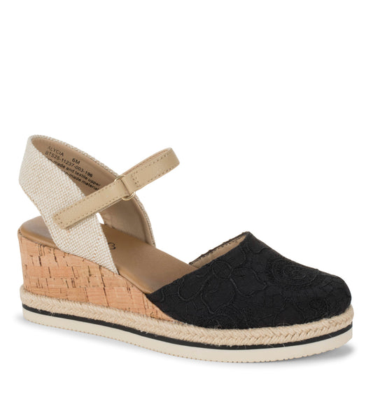 Alycia Closed Toe Wedge Sandal - Black (BT31255)