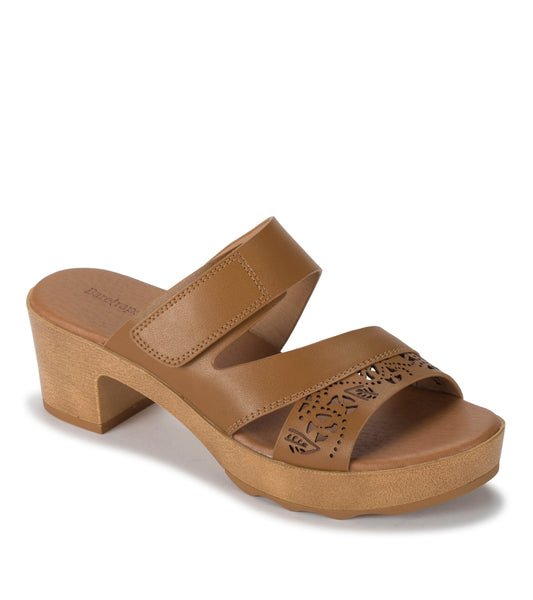 Gigi Block Heel Slide Sandal - Caramel (BT29189)