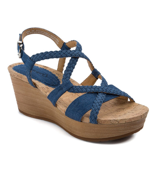 Mairi Wedge Sandal - Denim (BT24901)
