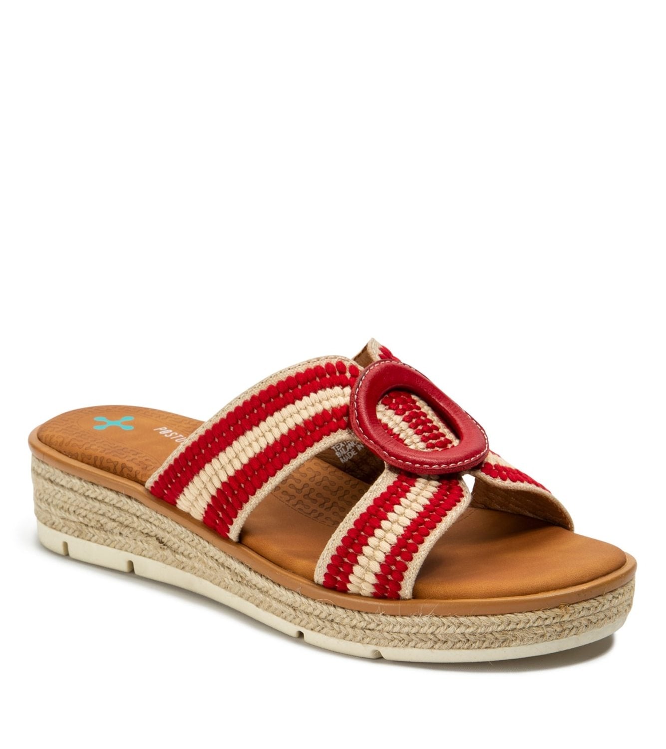 Bliss Espadrille Slide Sandal - Red/Cream (BT27243)