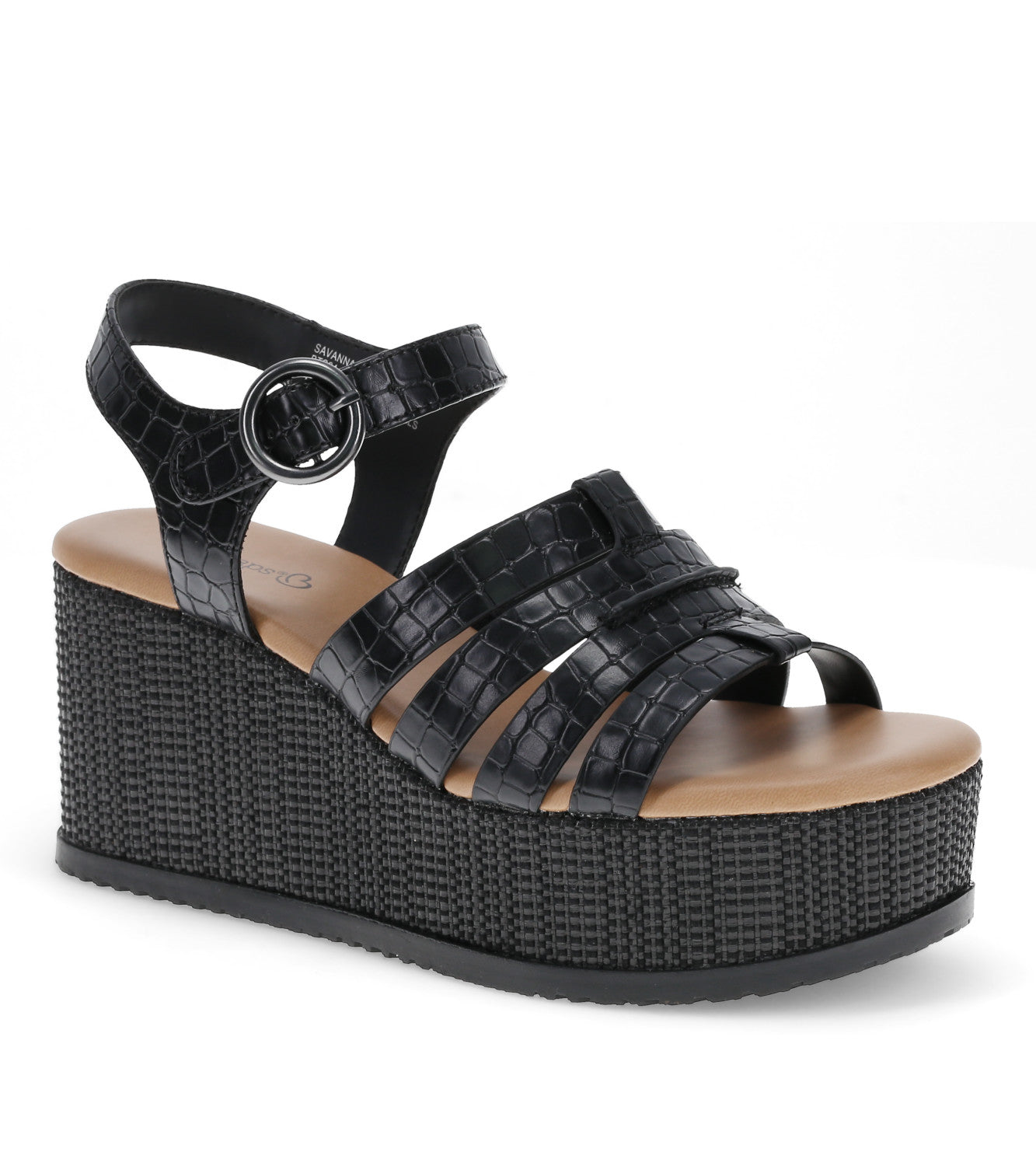 Savannah Wedge Sandal - Black (BT30531)