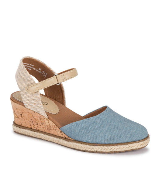 Ocean Closed Toe Wedge Sandal - Light Blue (BT27940)