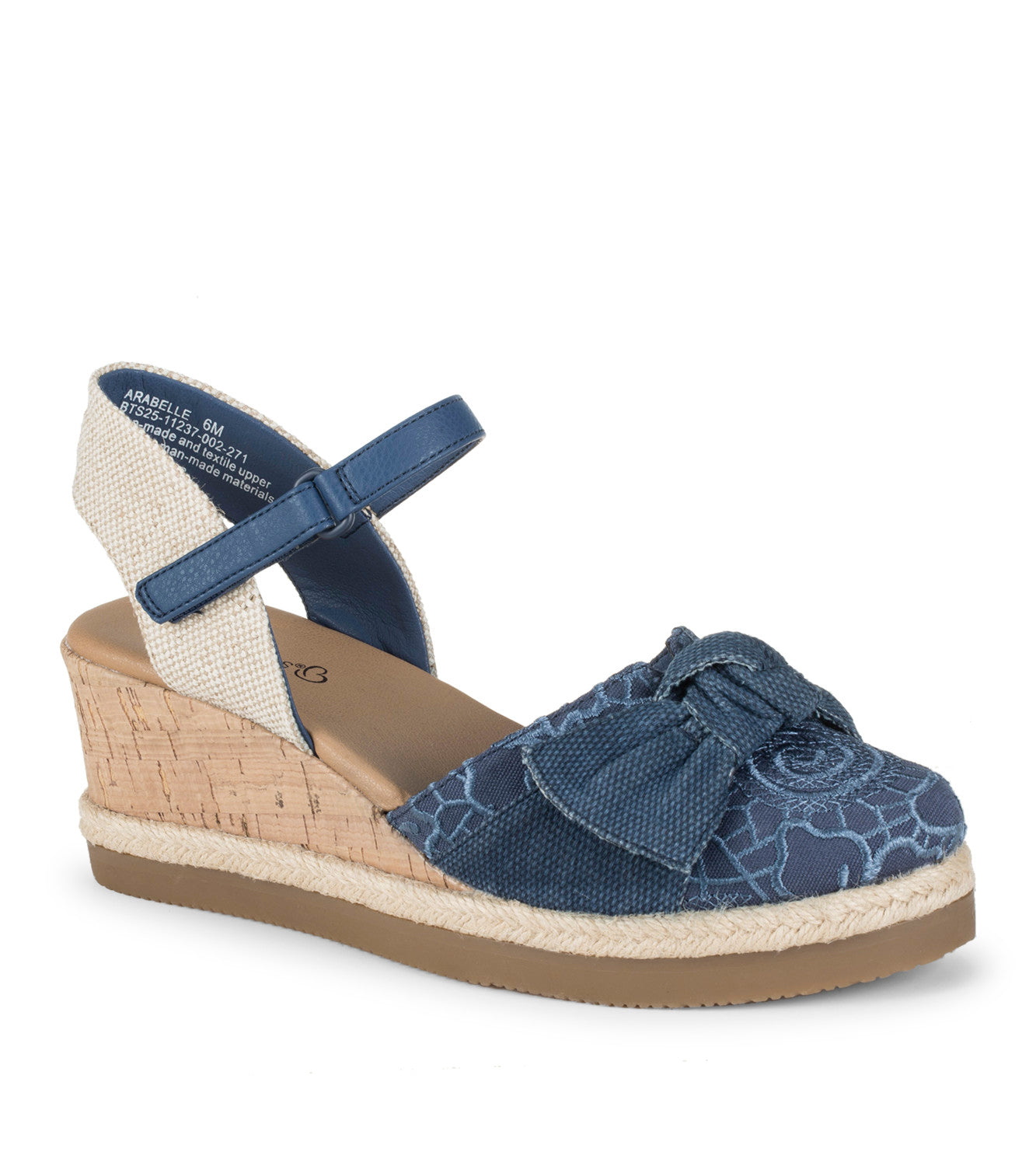 Arabelle Closed Toe Wedge Sandal - Denim (BT31839)