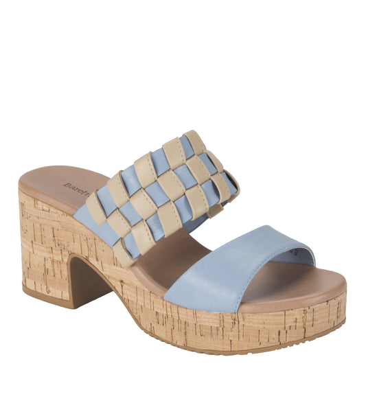 Mavis Block Heel Slide Sandal - Island Blue (BT30515)