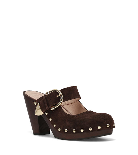 Cindy Buckle Clog - Chocolate (FR42355-CHOC)
