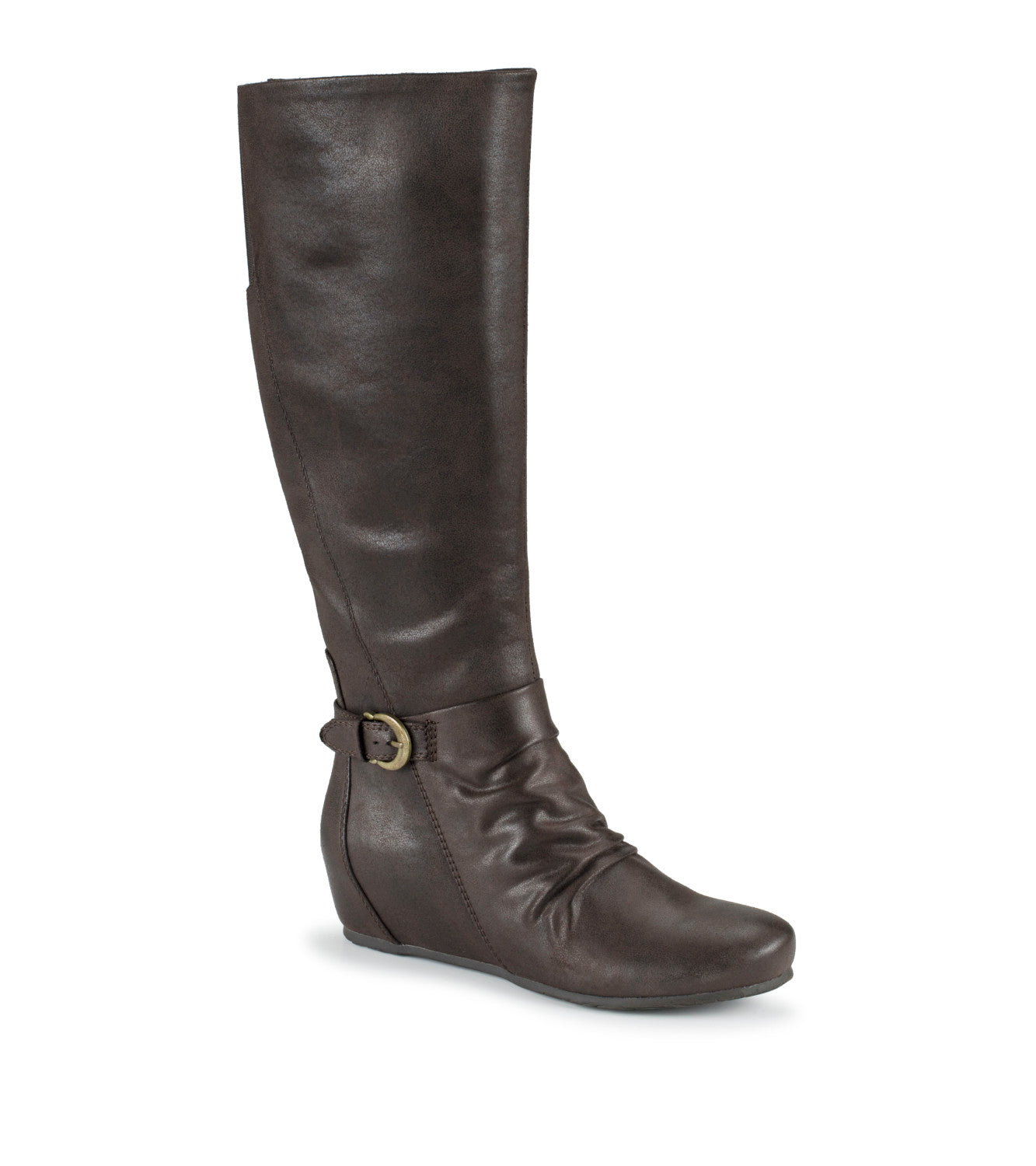 Sammy Tall Wedge Boot - Dark Brown (BT31070)