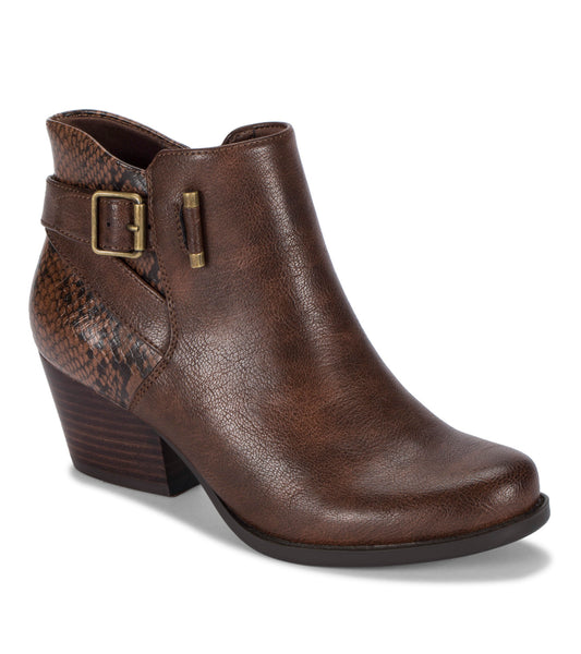 Reggie Block Heel Bootie - Brush Brown Snake (BT28297)