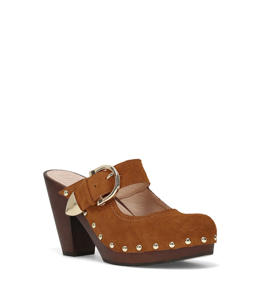 Cindy Buckle Clog - Caramel (FR42355-CARA)