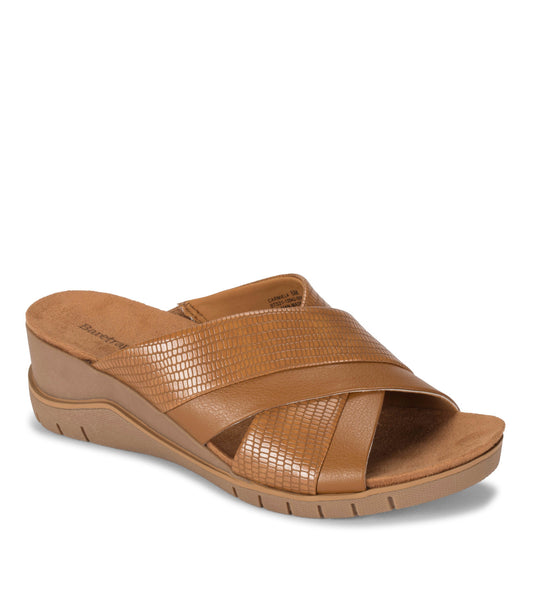 Carmiela Wedge Slide Sandal - Light Almond Lizard (BT28957)