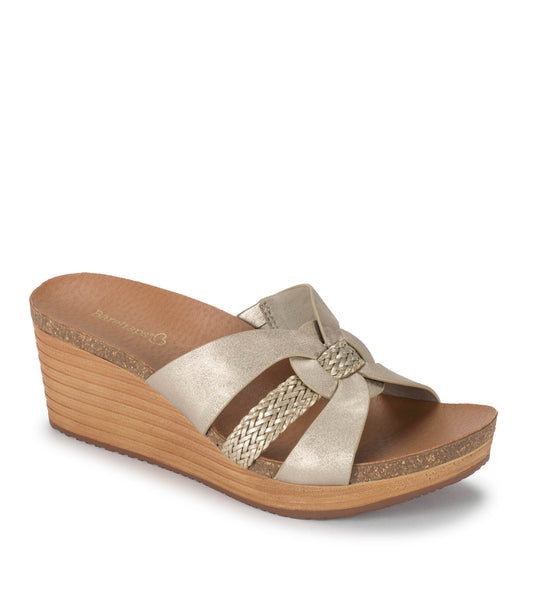 Yadora Wedge Slide Sandal - Champagne (BT29197)