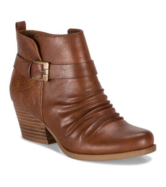 Rebel Block Heel Bootie - Cognac (BT27751)