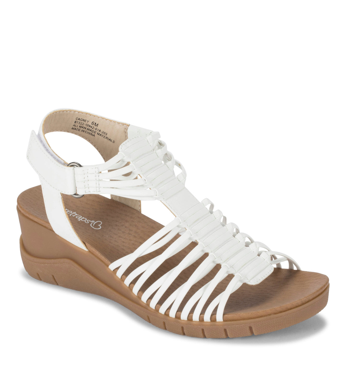 Cagney Wedge Sandal - White (BT28693)
