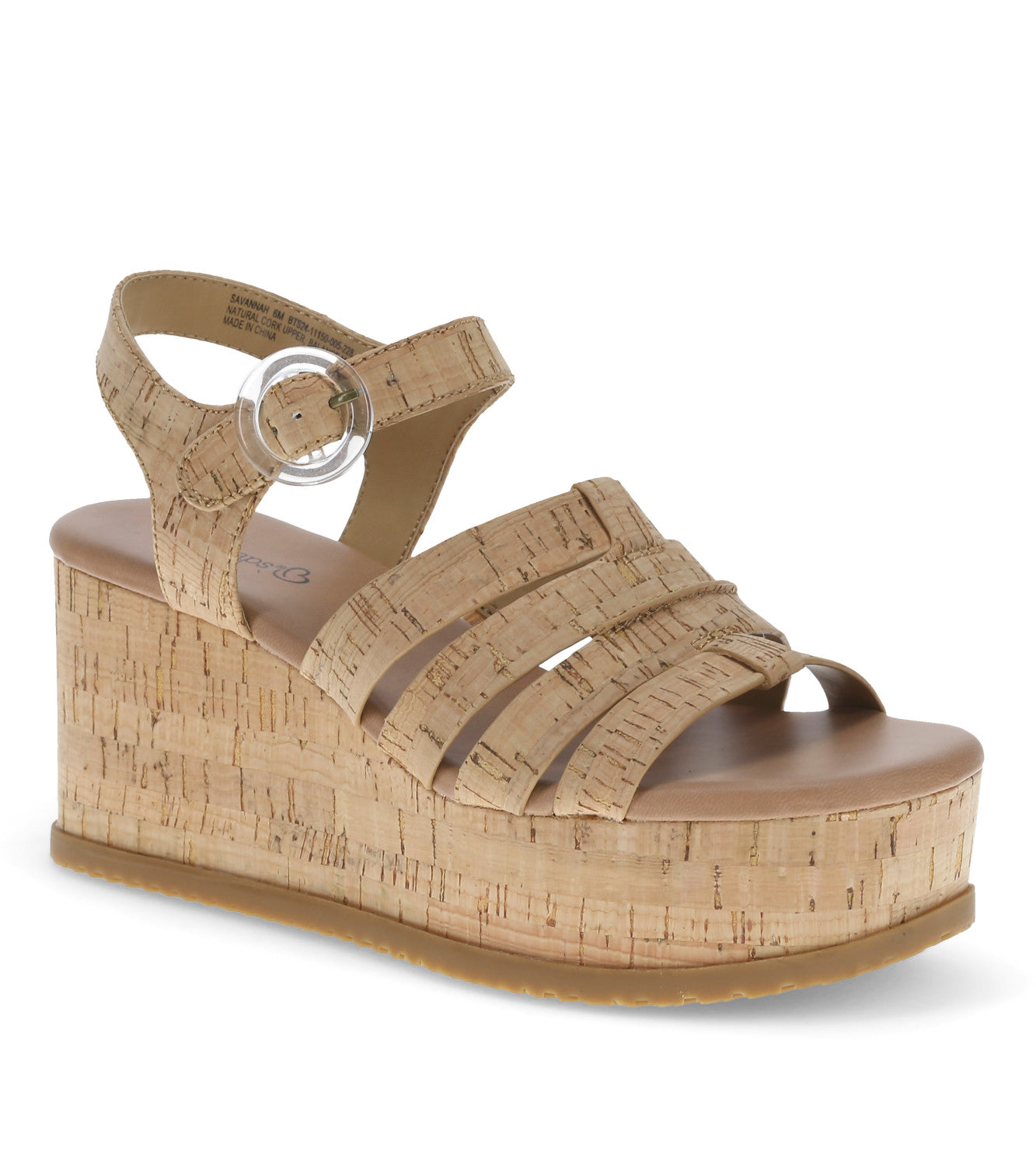 Savannah Wedge Sandal - Natural Cork (BT30529)