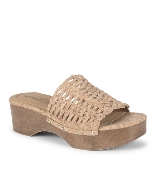 Helenna Slide Sandal - Natural/Gold (BT31817)