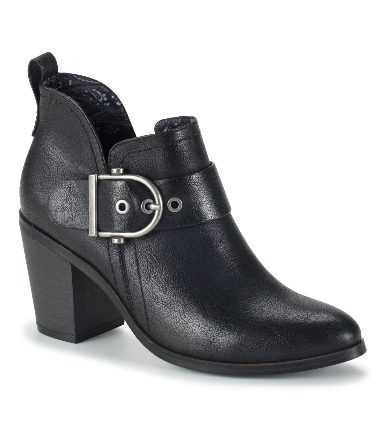 Karina Block Heel Ankle Bootie - Black (BT30027)