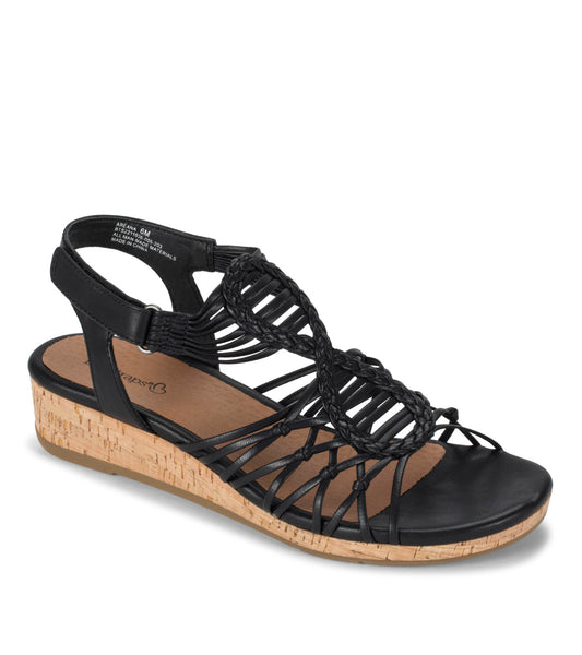 Areana Wedge Sandal - Black (BT28924)