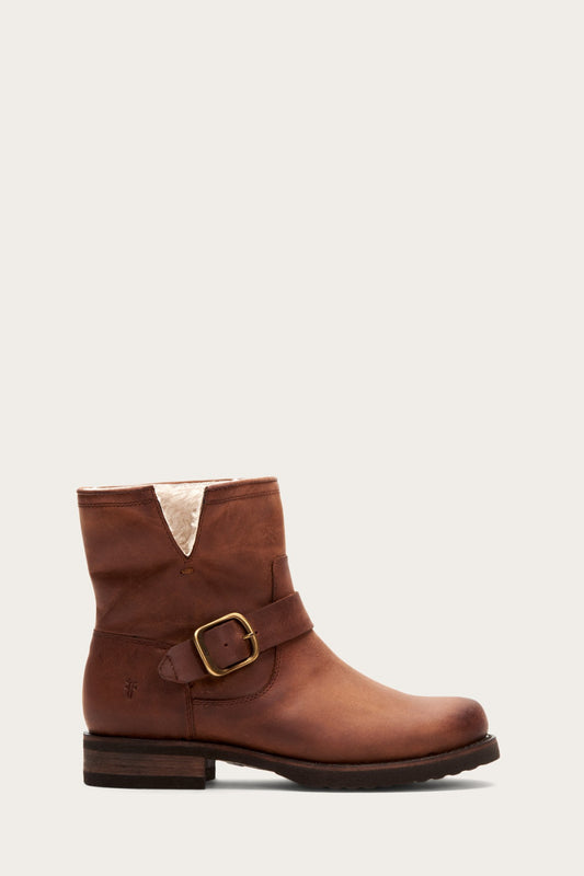 Veronica Shearling Bootie - Cognac (3470922-COG)