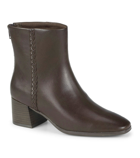 Wakely Block Heel Bootie - Dark Brown (BT32071)