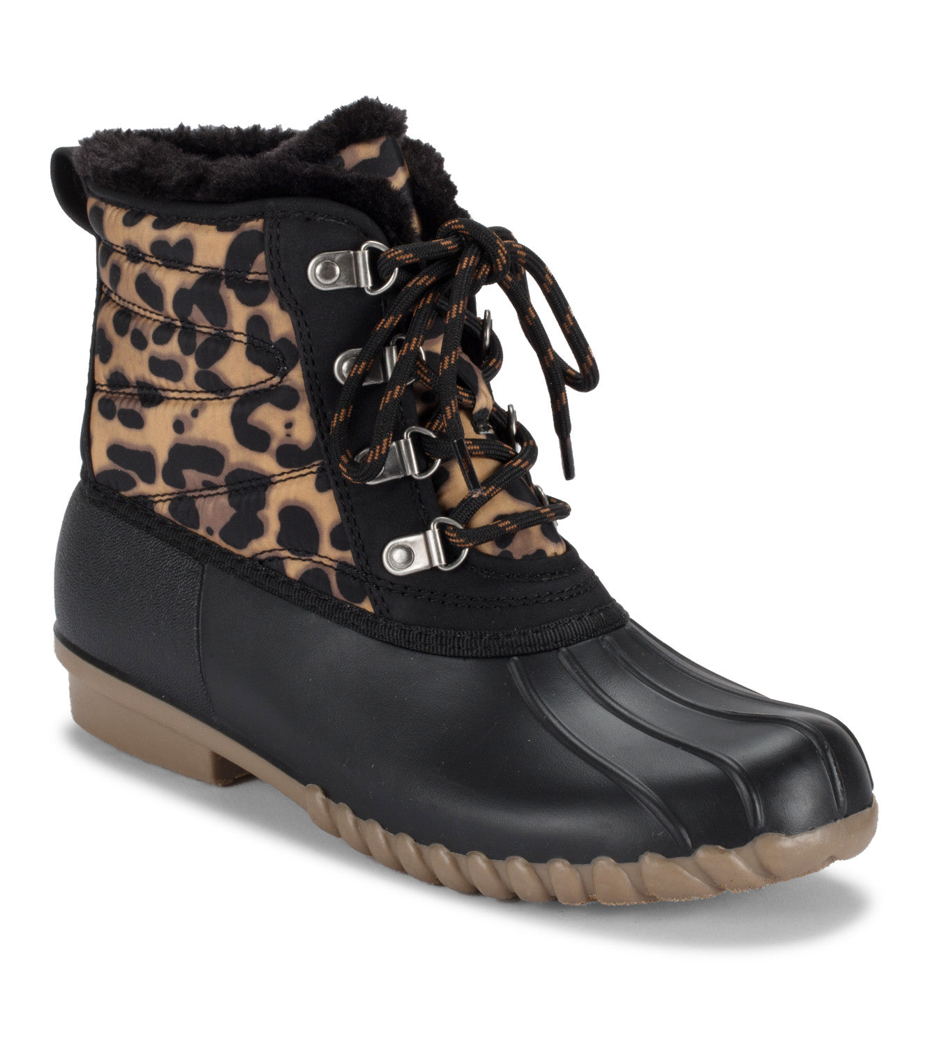 Flynn Duck Boot - Black Leopard (BT27783)