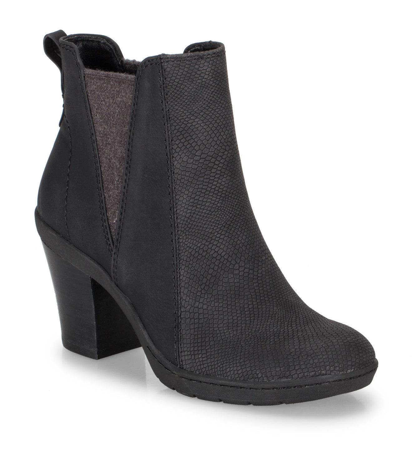 Dasha Block Heel Bootie - Black (BT27628)