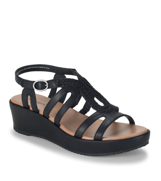 Wilma Wedge Sandal - Black (BT30350)