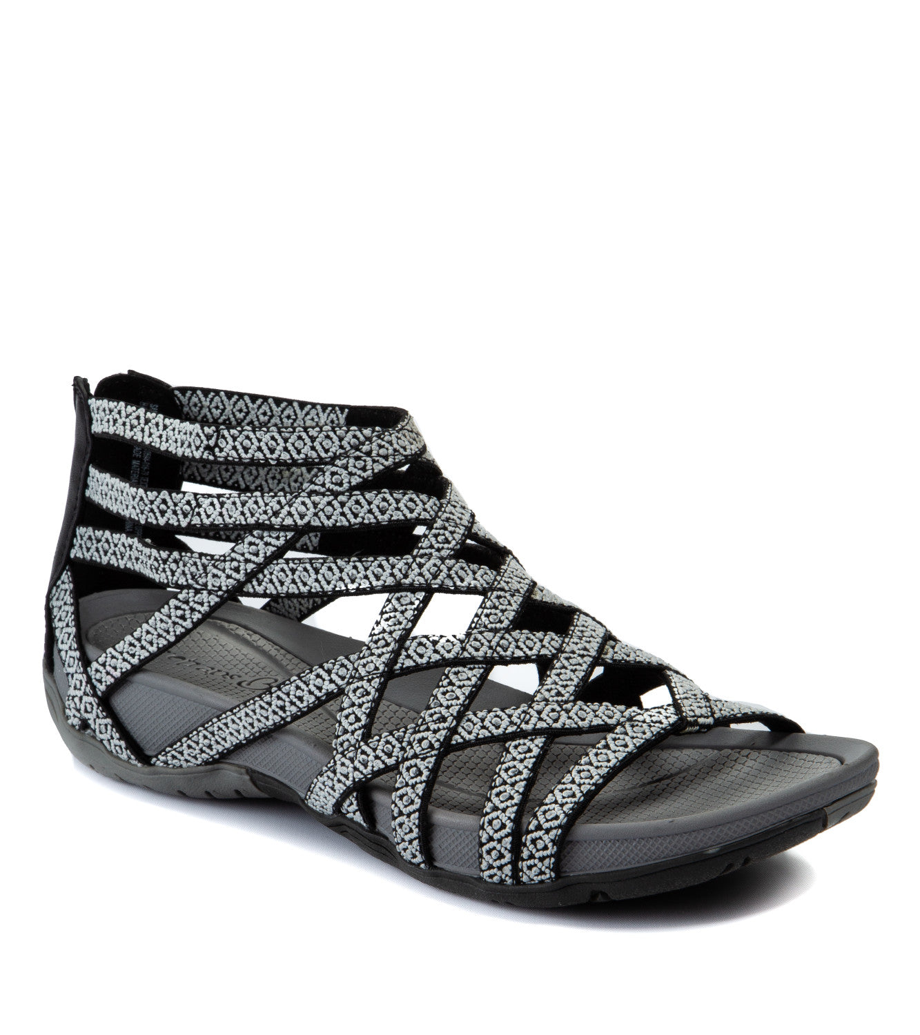 Samina Sandal - Black/White (BT27293)