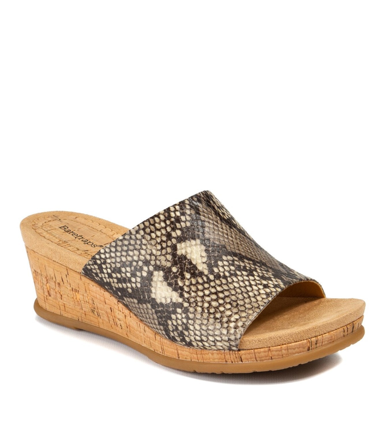 Flossey Wedge Slide Sandal - Natural Snake (BT27065)
