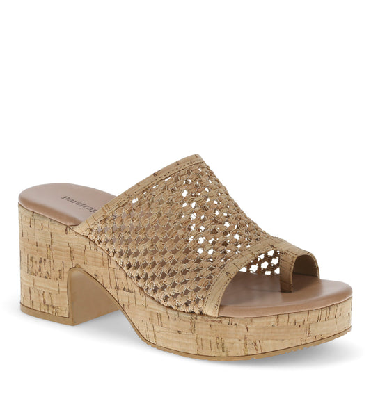 Michaela Block Heel Sandal - Natural Cork (BT30556)