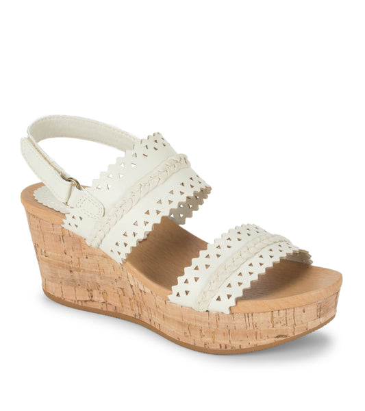 Rene Wedge Sandal - Cream (BT29817)