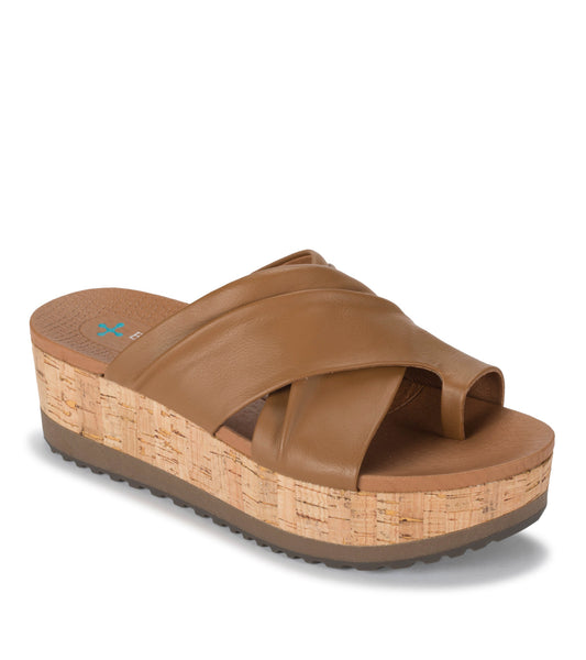 Holly Platform Wedge Sandal - Auburn (BT28750)
