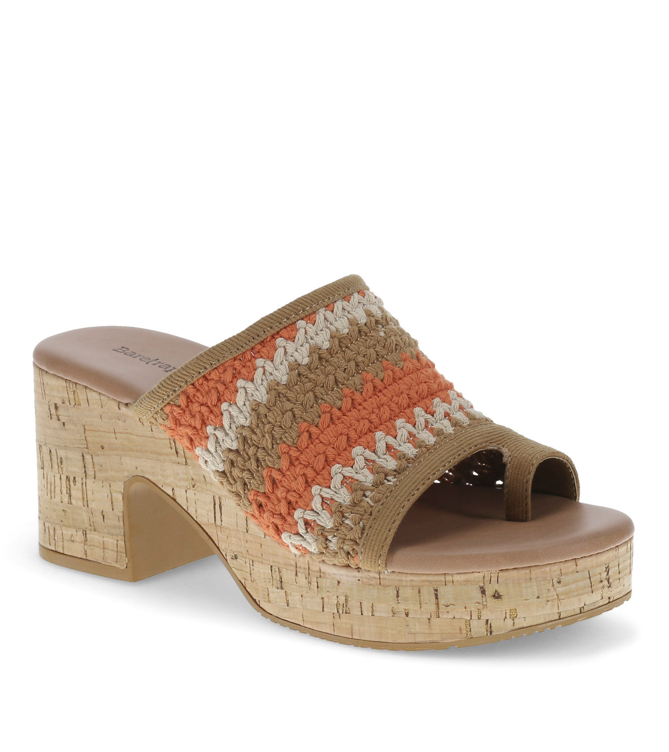 Michaela Block Heel Sandal - Orange Aid Multi (BT30618)