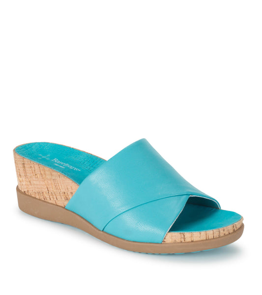 Dawny Wedge Slide Sandal - Turquoise (BT29741)