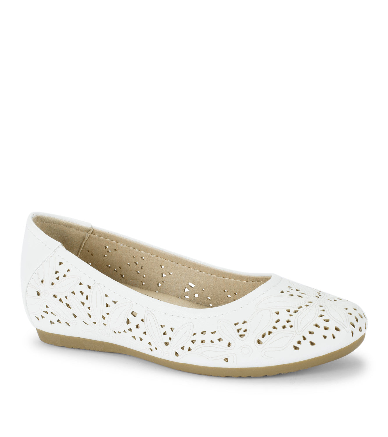 Mariah Casual Flat - White (BT26362)