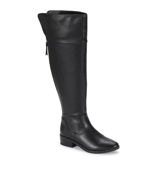 Marcela Wide Calf Over The Knee Boot - Black (BT28495WC)