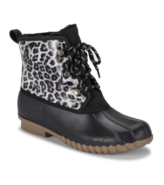 Fernanda Duck Boot - Black/Ice Leopard (BT27466)