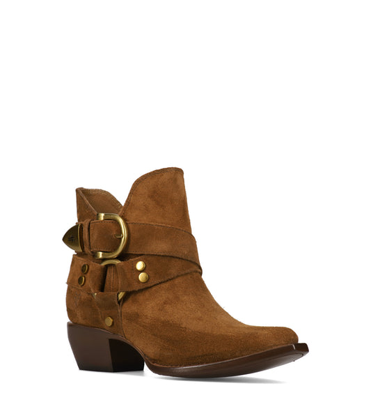 Sacha Multi Strap Bootie - Bark (FR41354-BARK)