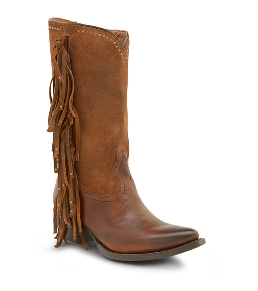 Sacha Tall Fringe - Cognac (FR40823-COGN)